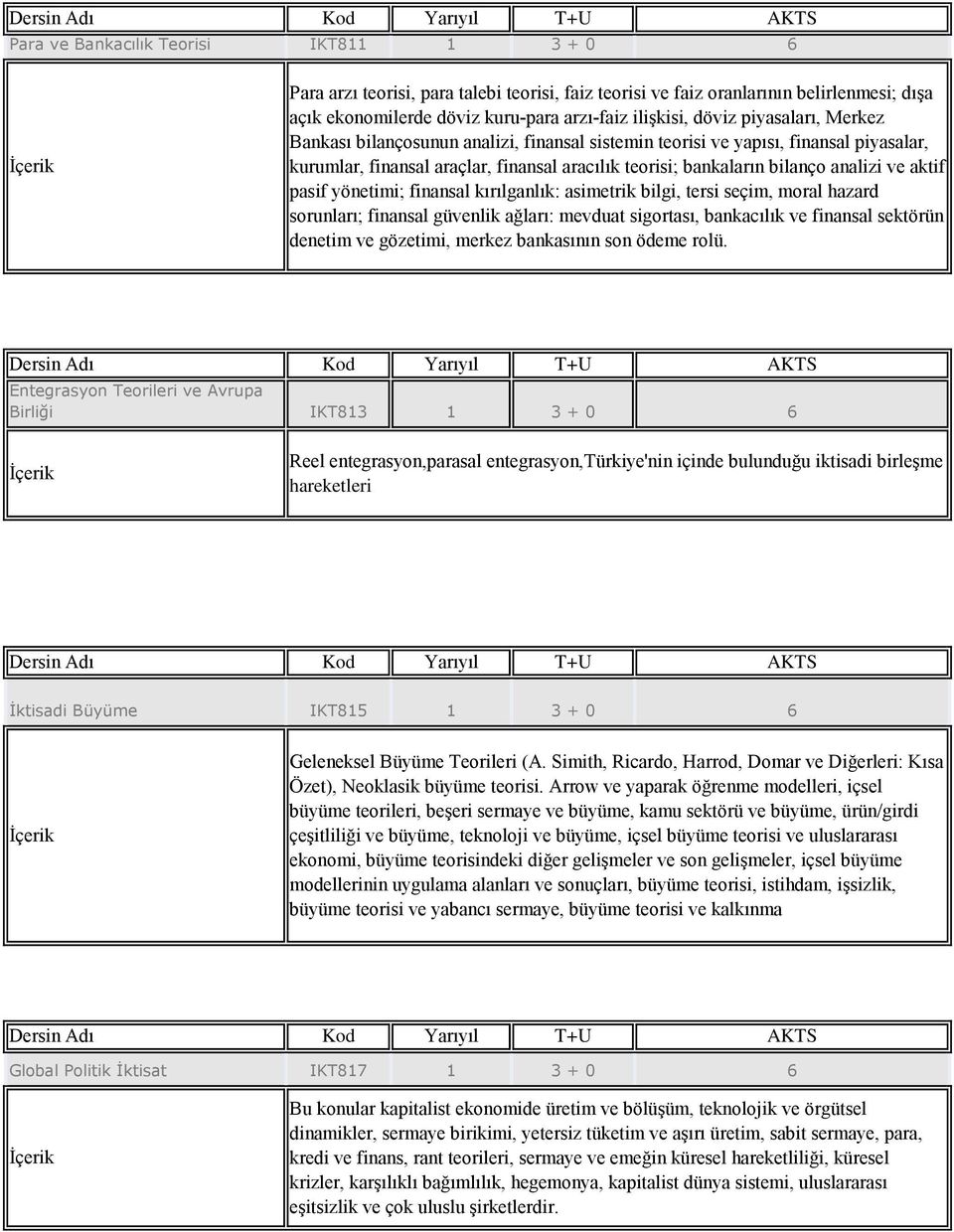 pasif yönetimi; finansal kırılganlık: asimetrik bilgi, tersi seçim, moral hazard sorunları; finansal güvenlik ağları: mevduat sigortası, bankacılık ve finansal sektörün denetim ve gözetimi, merkez