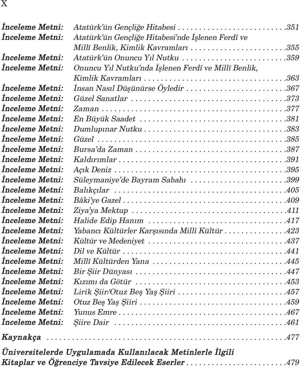 .................................363 nceleme Metni: nsan Nas l Düflünürse Öyledir........................367 nceleme Metni: Güzel Sanatlar.....................................373 nceleme Metni: Zaman.