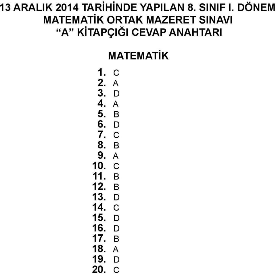 NHTRI 1. C 2. 3. D 4. 5. B 6. D 7. C 8. B 9. 10.