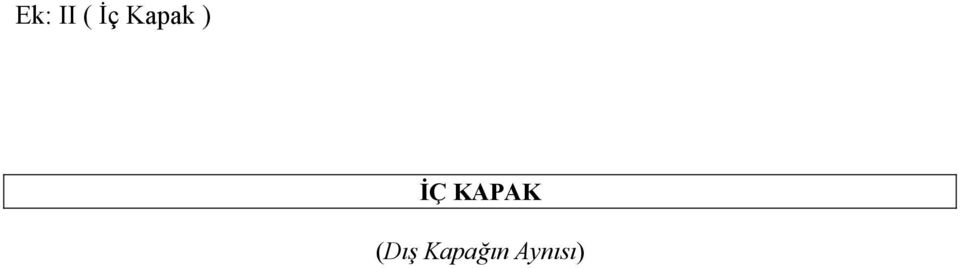 KAPAK (Dõş