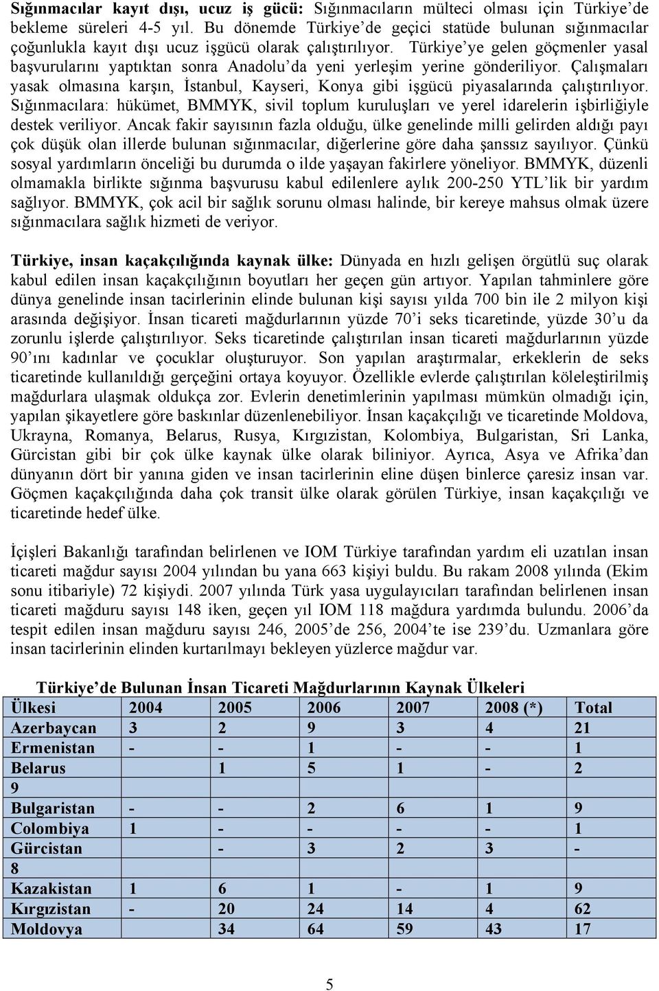 Türkiye ye gelen göçmenler yasal başvurularını yaptıktan sonra Anadolu da yeni yerleşim yerine gönderiliyor.