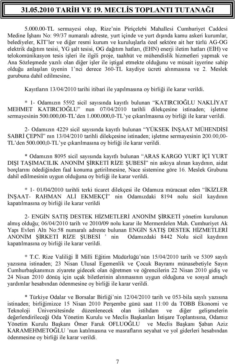 kurum ve kuruluşlarla özel sektöre ait her türlü AG-OG elektrik dağıtım tesisi, YG şalt tesisi, OG dağıtım hatları, (EHN) enerji iletim hatları (EİH) ve telokomünikasyon tesis işleri ile ilgili