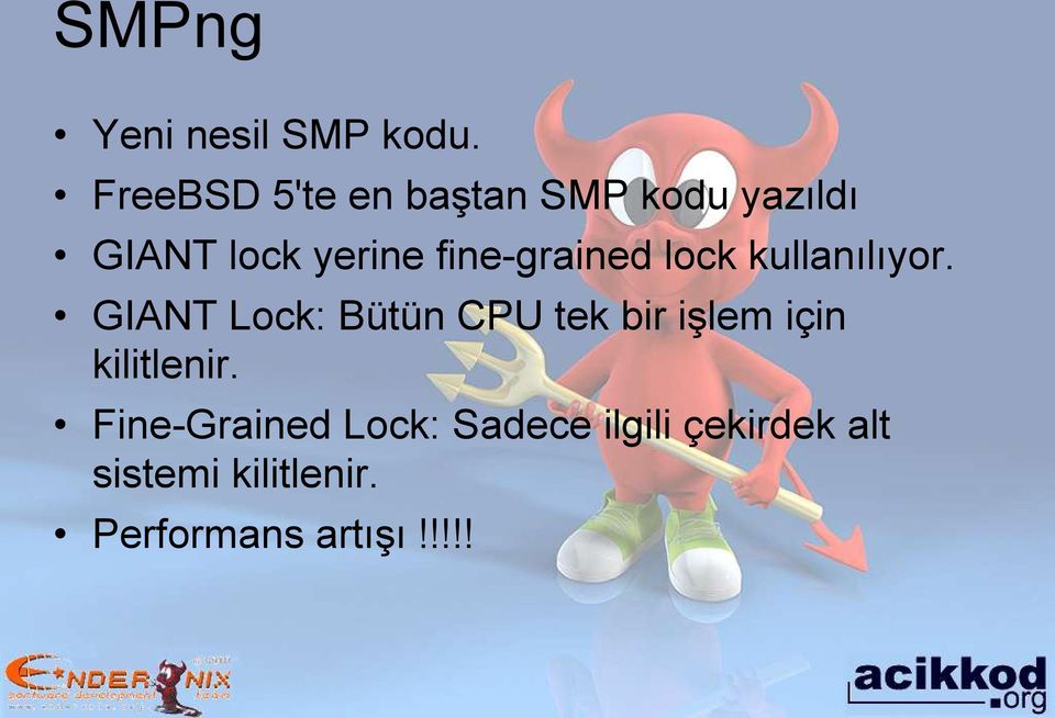 fine-grained lock kullanılıyor.