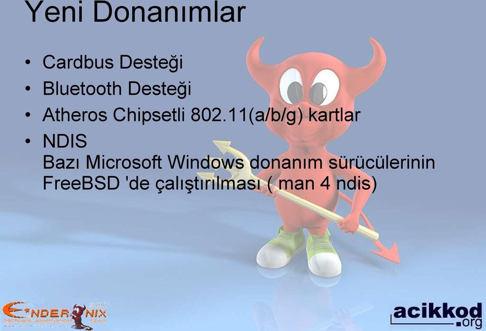 11(a/b/g) kartlar NDIS Bazı Microsoft