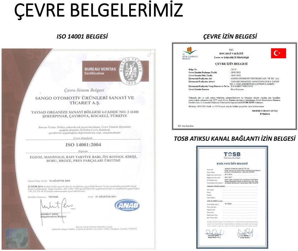 BELGESİ TOSB ATIKSU