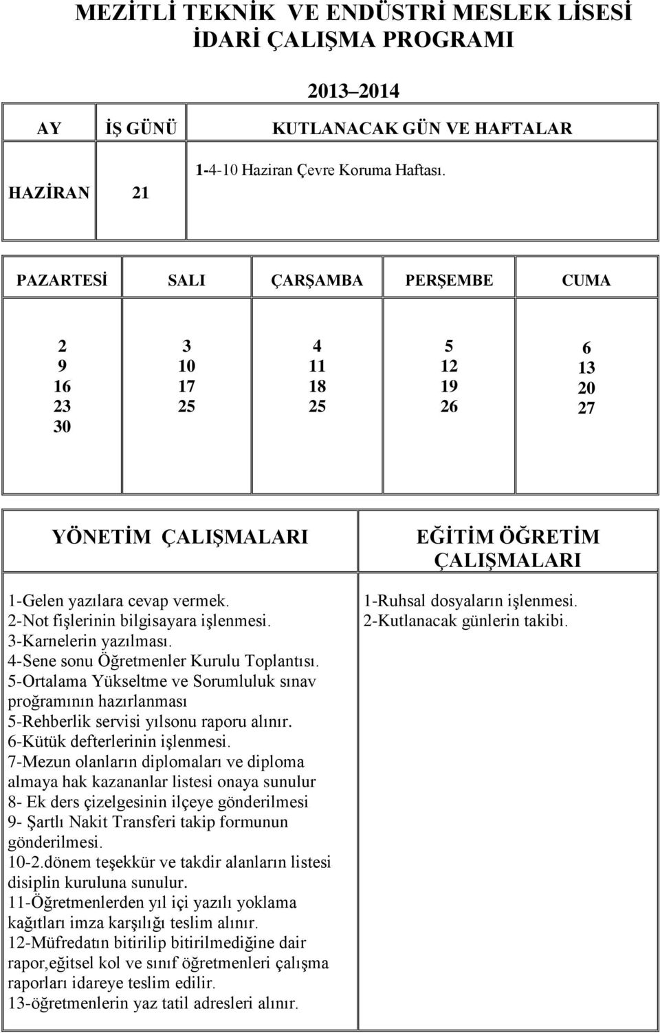 -Mezun olanların diplomaları ve diploma almaya hak kazananlar listesi onaya sunulur 8- Ek ders çizelgesinin ilçeye - Şartlı Nakit Transferi takip formunun. 0-.