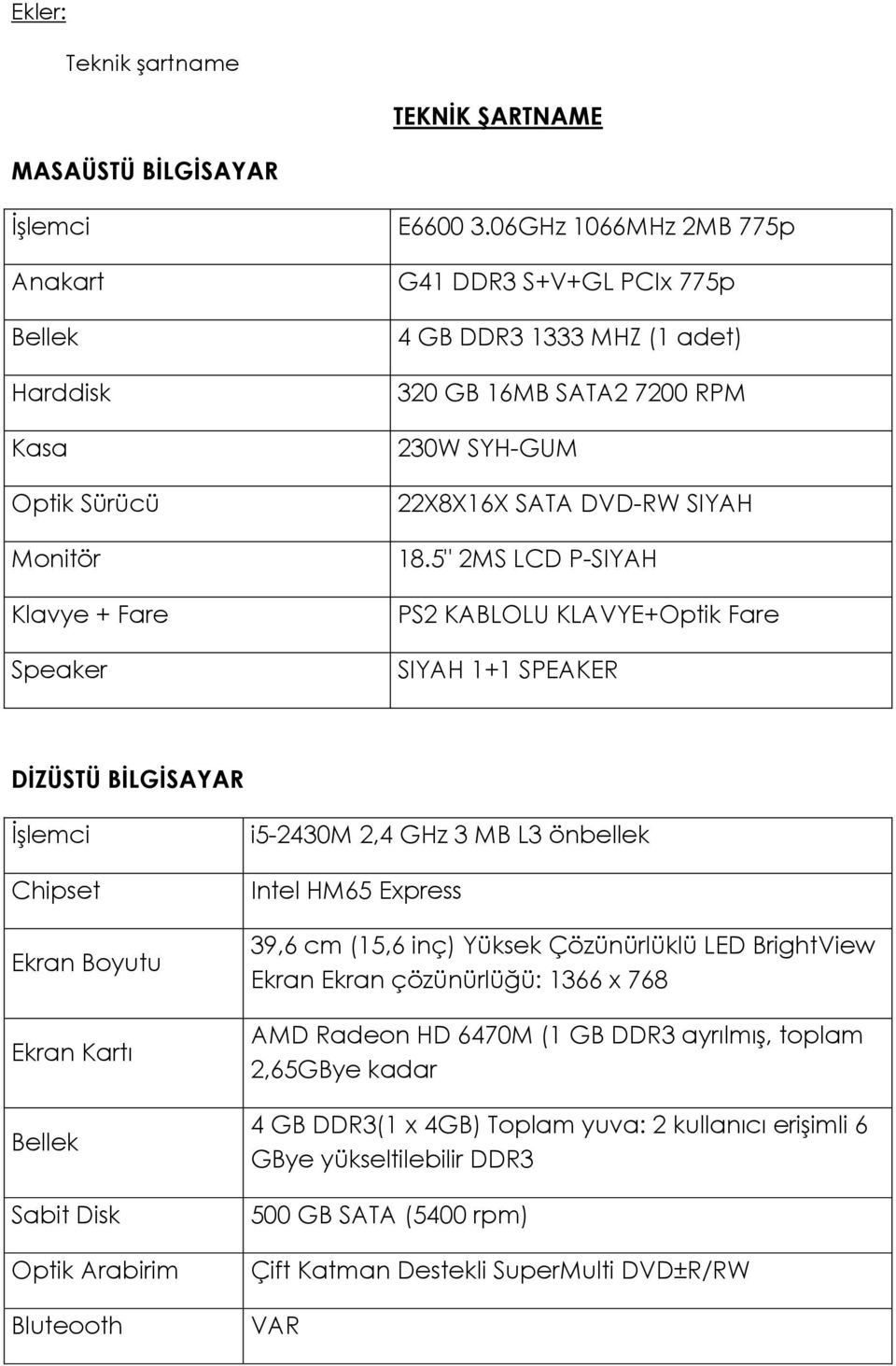 5" 2MS LCD P-SIYAH PS2 KABLOLU KLAVYE+Optik Fare SIYAH 1+1 SPEAKER DİZÜSTÜ BİLGİSAYAR İşlemci Chipset Ekran Boyutu Ekran Kartı Bellek Sabit Disk Optik Arabirim Bluteooth i5-2430m 2,4 GHz 3 MB L3