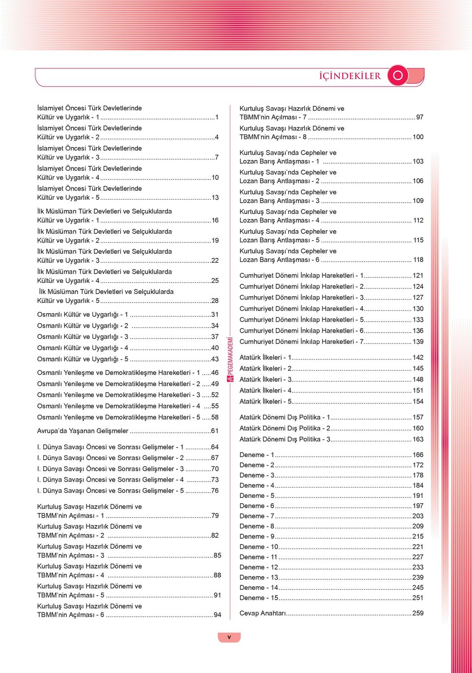 ..37 Osmanlı Kültür ve Uygarlığı - 4...40 Osmanlı Kültür ve Uygarlığı - 5...43 Osmanlı Yenileşme ve Demokratikleşme Hareketleri - 1...46 Osmanlı Yenileşme ve Demokratikleşme Hareketleri - 2.