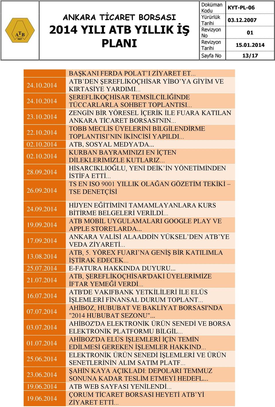 .. 28.09.24 HİSARCIKLIOĞLU, YENİ DEİK İN YÖNETİMİNDEN İSTİFA ETTİ... TS EN ISO 90 YILLIK OLAĞAN GÖZETİM TEKİKİ 26.09.24 TSE DENETÇİSİ 24.09.24 HİJYEN EĞİTİMİNİ TAMAMLAYANLARA KURS BİTİRME BELGELERİ VERİLDİ.