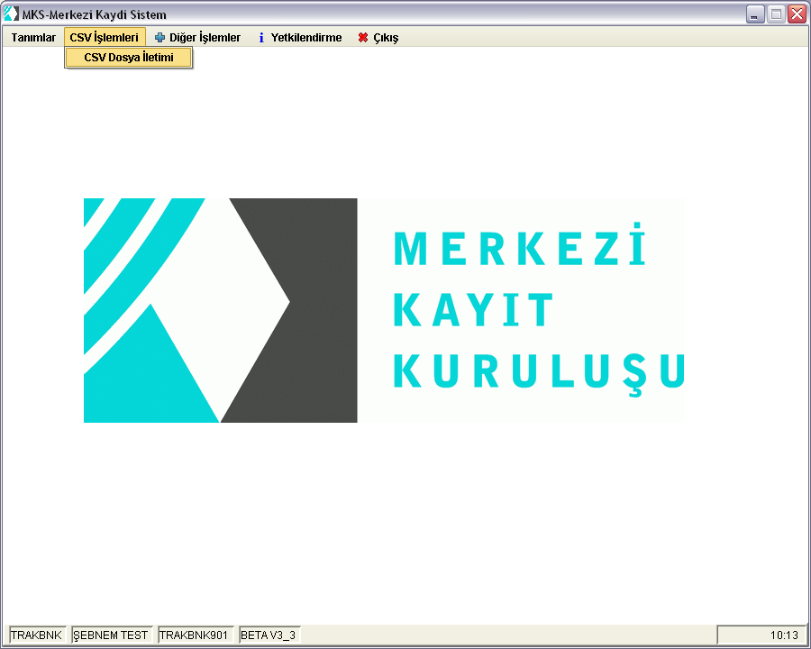 4. Küpür İmha Dosya Aktarım İşlemleri (İhraçcı Üye) 1) İhraççı kurum Küpür İmha Giriş CSV yetkisi olan kullanıcı ile MKK sistemine bağlanır.