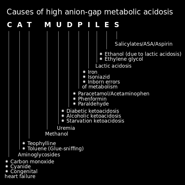 ARTERYEL KAN GAZI YORUMLANMASI: Artmış anyon açığı Normal anyon açığı CAT-MUD PİLES Gastrointestinal bikarbonat kaybı (en sık) Endojen Organik Asit Üretimi Renal yetmezlik Diyabetik ketoasidoz