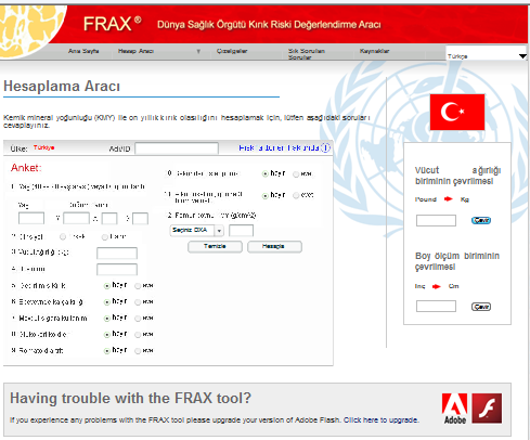 Dünya sağlık örgütü kırık riski