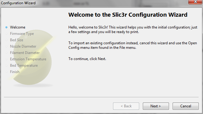 B.1.2.2. SLIC3R AYARLARINI YÜKLEME Slic3r de her baskı çözünürlüğü için ayarlar ayrı dosyalarda kaydedilmiştir. Bu nedenle aşağıdaki işlemler Slic3R için tüm ini dosyaları için tekrarlanır.