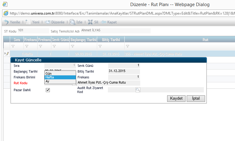 Optimizasyonu Satış Temsilcisi Rut Planlama Günlük