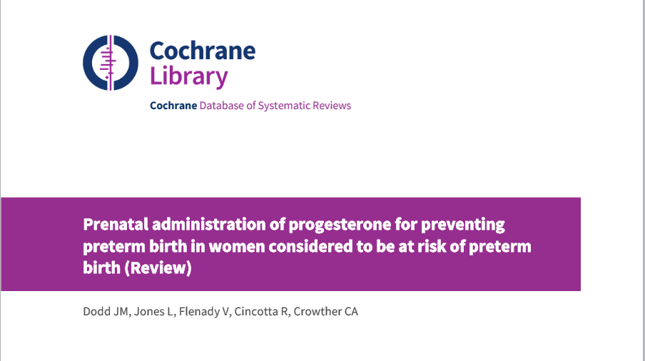 Preterm Doğumda Progesteron 36 randomize kontrollü çalışma, 2013