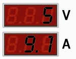 KISIM 5 : Yüksek Akım - 2 ayarı. Voltmetre 5 i gösterdiğinde Ampermetrede görülen sayı bize yüksek akım-2 yi belirtir.