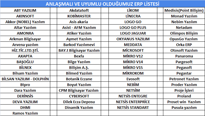 Uyumlu ERP ve