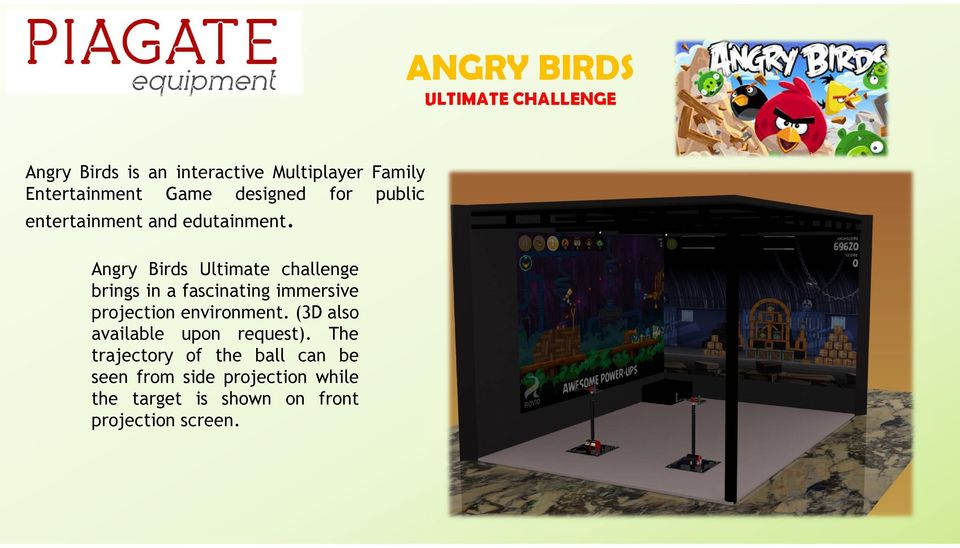 Angry Birds Ultimate challenge brings in a fascinating immersive projection environment.