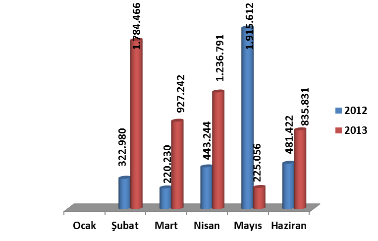 1.5. Sermaye Giderleri 2013 yılının ilk altı aylık döneminde 2012 yılının aynı dönemine göre %48,05 oranında bir artış meydana gelmiştir.