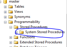 Buradaki klasörün içinde sistemin ki atadığı bir sürü prosedür vardır. (sp=system Prosedures) sp_addtype sayisal1, int create table btbs(id sayisal1) Bu bir tip atamadır.