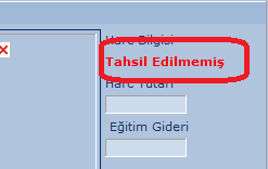 7. Adım (Önlisans Mezuniyet Bilgi Girişi) Burada yer alan bilgilerden birim bilgileri üzerinde değişiklik yapmanız engellenmiştir.