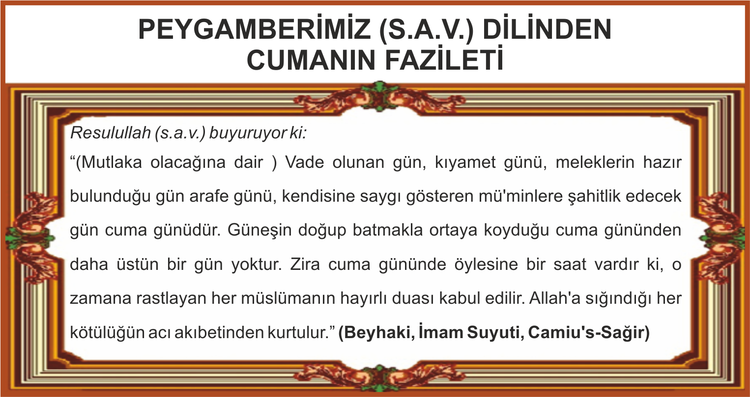 YAŞAYAN KUR AN: Hz. MUHAMMED(SAV) O NDAN (SAV) BİZE Ali b. Ebî Tâlib (r.a.) den rivâ