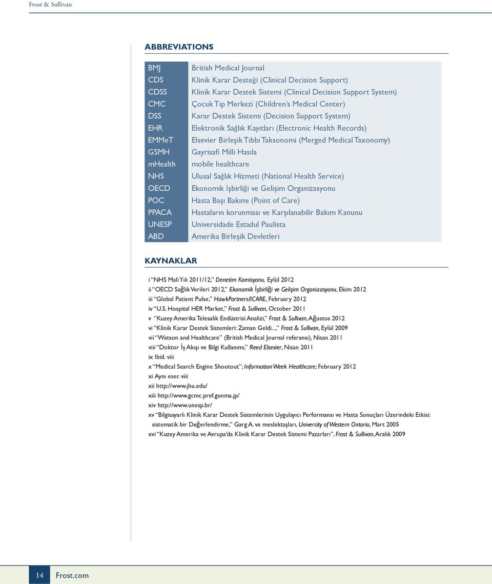 Elsevier Birleşik Tıbbi Taksonomi (Merged Medical Taxonomy) Gayrisafi Milli Hasıla mobile healthcare Ulusal Sağlık Hizmeti (National Health Service) Ekonomik İşbirliği ve Gelişim Organizasyonu Hasta