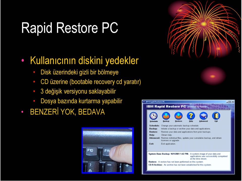 recovery cd yaratır) 3 değişik versiyonu