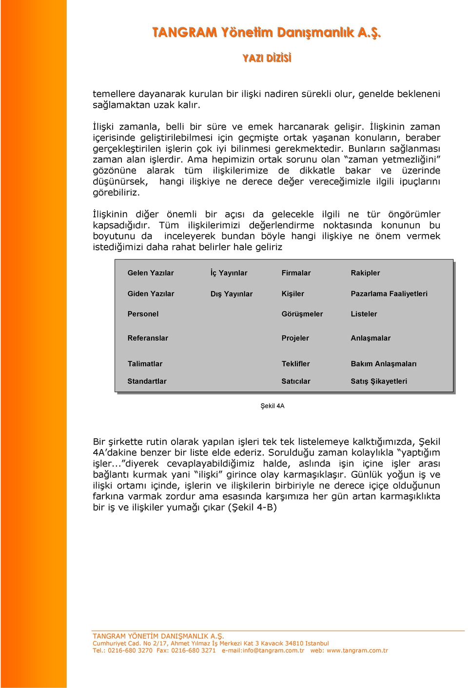 Ama hepimizin ortak sorunu olan zaman yetmezliğini gözönüne alarak tüm ilişkilerimize de dikkatle bakar ve üzerinde düşünürsek, hangi ilişkiye ne derece değer vereceğimizle ilgili ipuçlarını