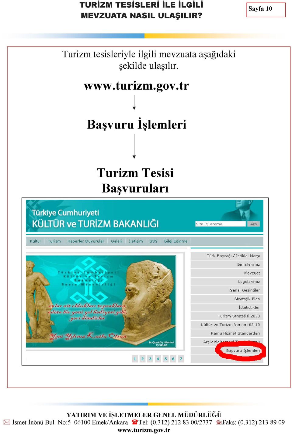 gov.tr Başvuru İşlemleri Turizm Tesisi Başvuruları YATIRIM VE İŞLETMELER GENEL