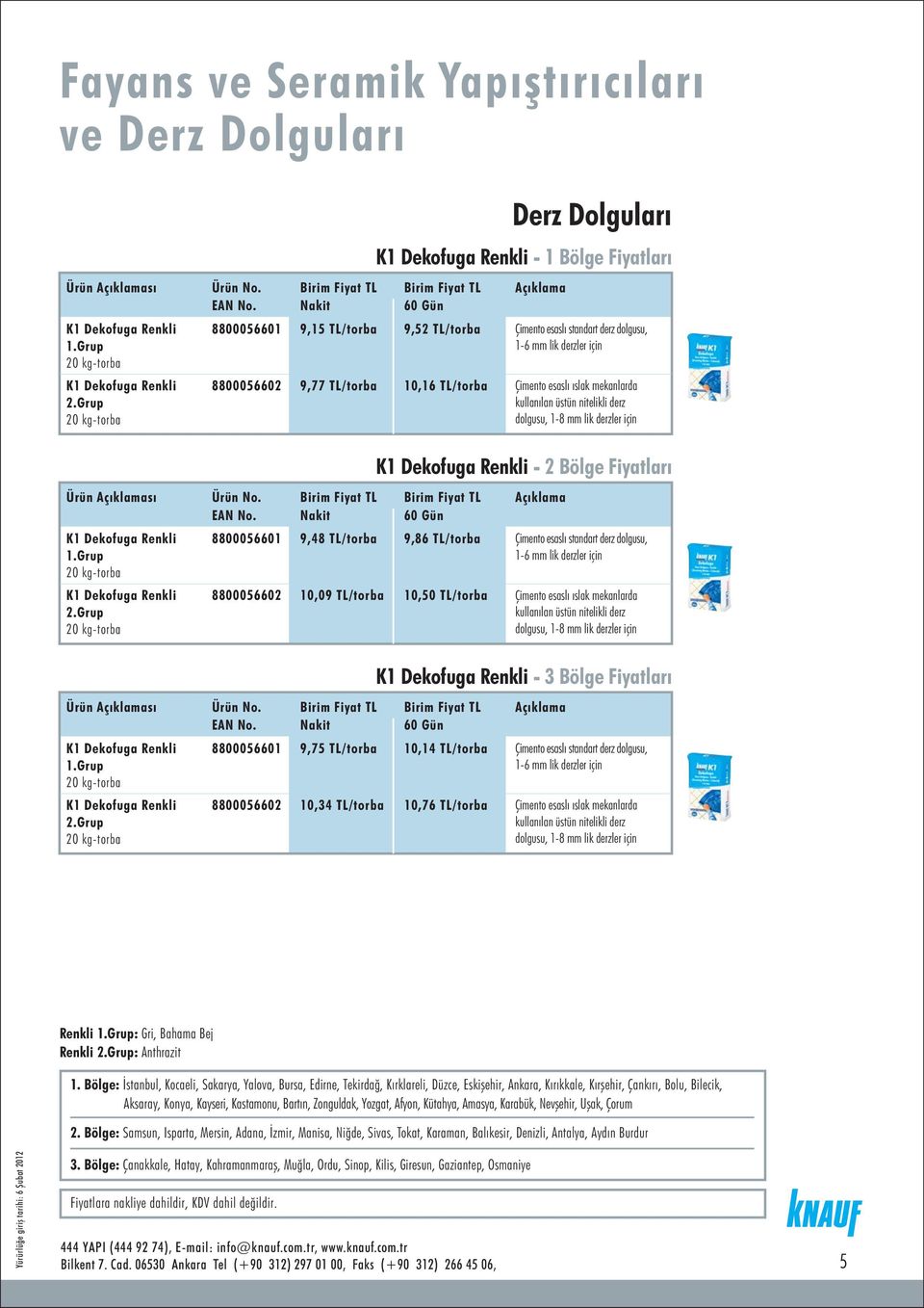 Bölge: Ýstanbul, Kocaeli, Sakarya, Yalova, Bursa, Edirne, Tekirdað, Kýrklareli, Düzce, Eskiþehir, Ankara, Kýrýkkale, Kýrþehir, Çankýrý, Bolu, Bilecik, Aksaray, Konya, Kayseri, Kastamonu, Bartýn,