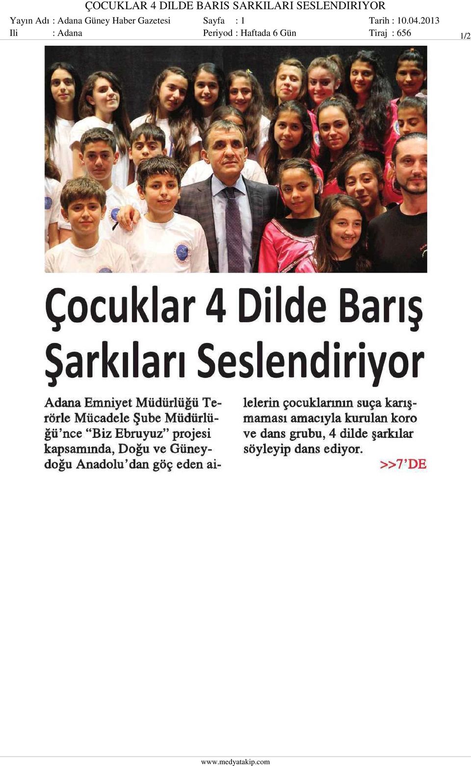 Güney Haber Gazetesi Sayfa : 1 Ili :