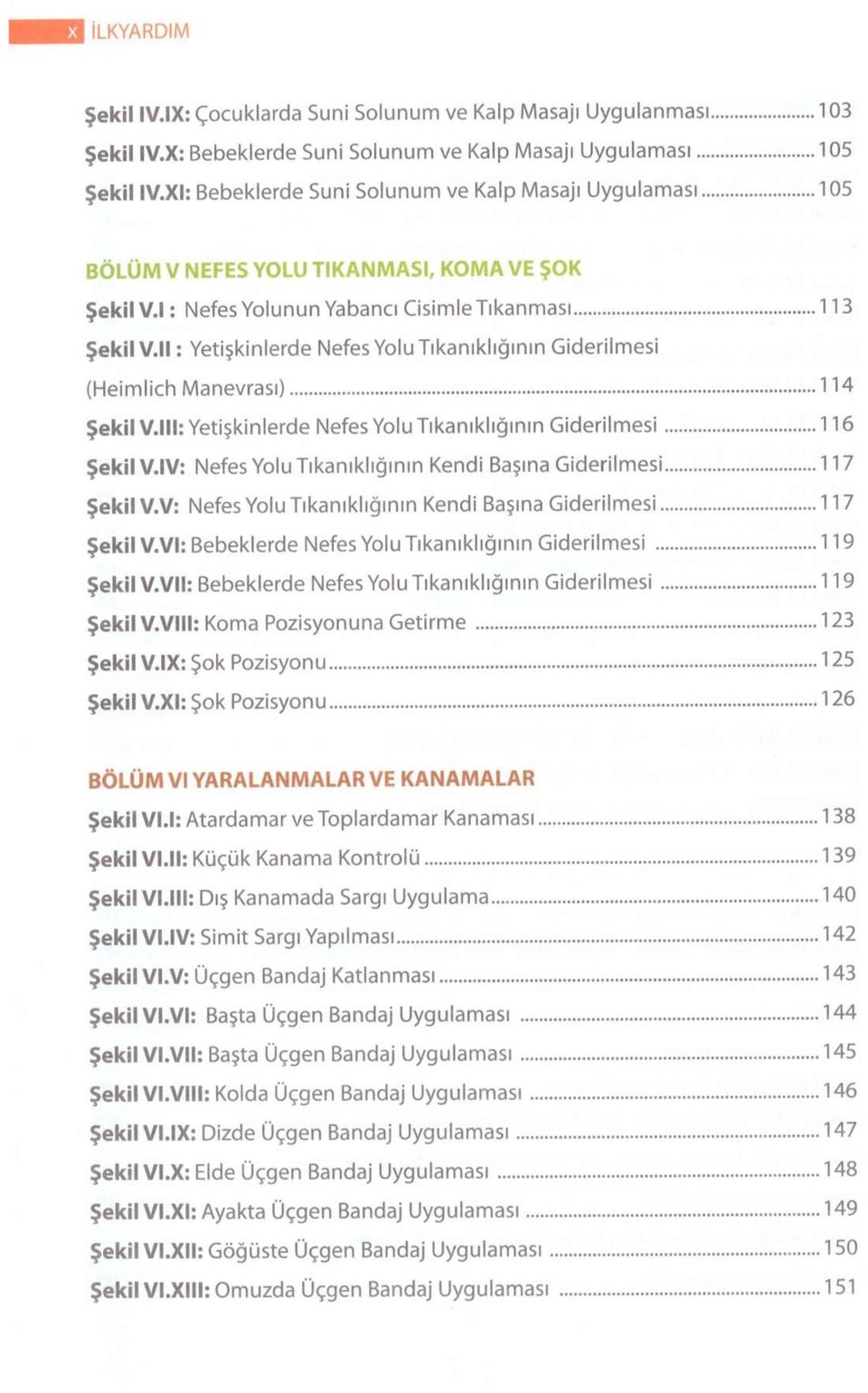 ll: Yetişkinlerde Nefes Yolu Tıkanıklığının Giderilmesi (Heimlich Manevrası) 114 Şekil V.lll: Yetişkinlerde Nefes Yolu Tıkanıklığının Giderilmesi 116 Şekil V.