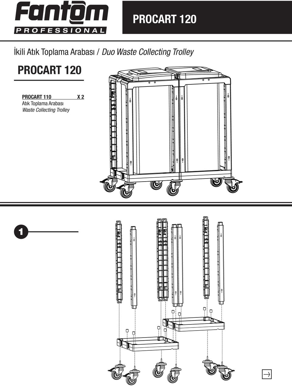 Trolley PRORT 120 PRORT 110 X 2