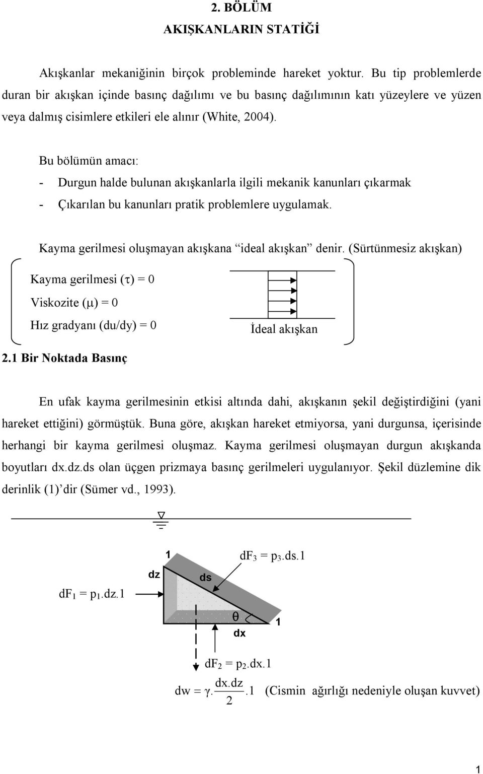 Bu bölümün mcı: - Durgun lde bulunn kışknlrl ilgili meknik knunlrı çıkrmk - Çıkrıln bu knunlrı prtik problemlere uygulmk. Kym gerilmesi oluşmyn kışkn idel kışkn denir.