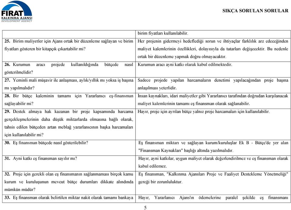 Bu nedenle ortak bir düzenleme yapmak doğru olmayacaktır. 26. Kurumun aracı projede kullanıldığında bütçede nasıl Kurumun aracı ayni katkı olarak kabul edilmektedir. gösterilmelidir? 27.