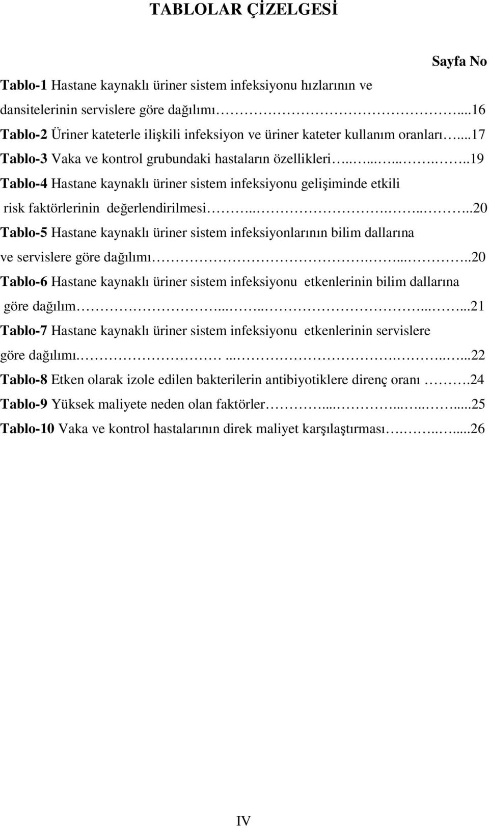 ..........19 Tablo-4 Hastane kaynaklı üriner sistem infeksiyonu gelişiminde etkili risk faktörlerinin değerlendirilmesi.