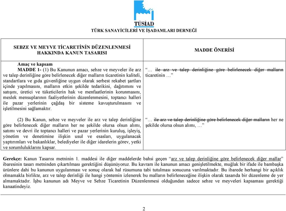 hak ve menfaatlerinin korunmasını, meslek mensuplarının faaliyetlerinin düzenlenmesini, toptancı halleri ile pazar yerlerinin çağdaş bir sisteme kavuşturulmasını ve işletilmesini sağlamaktır.