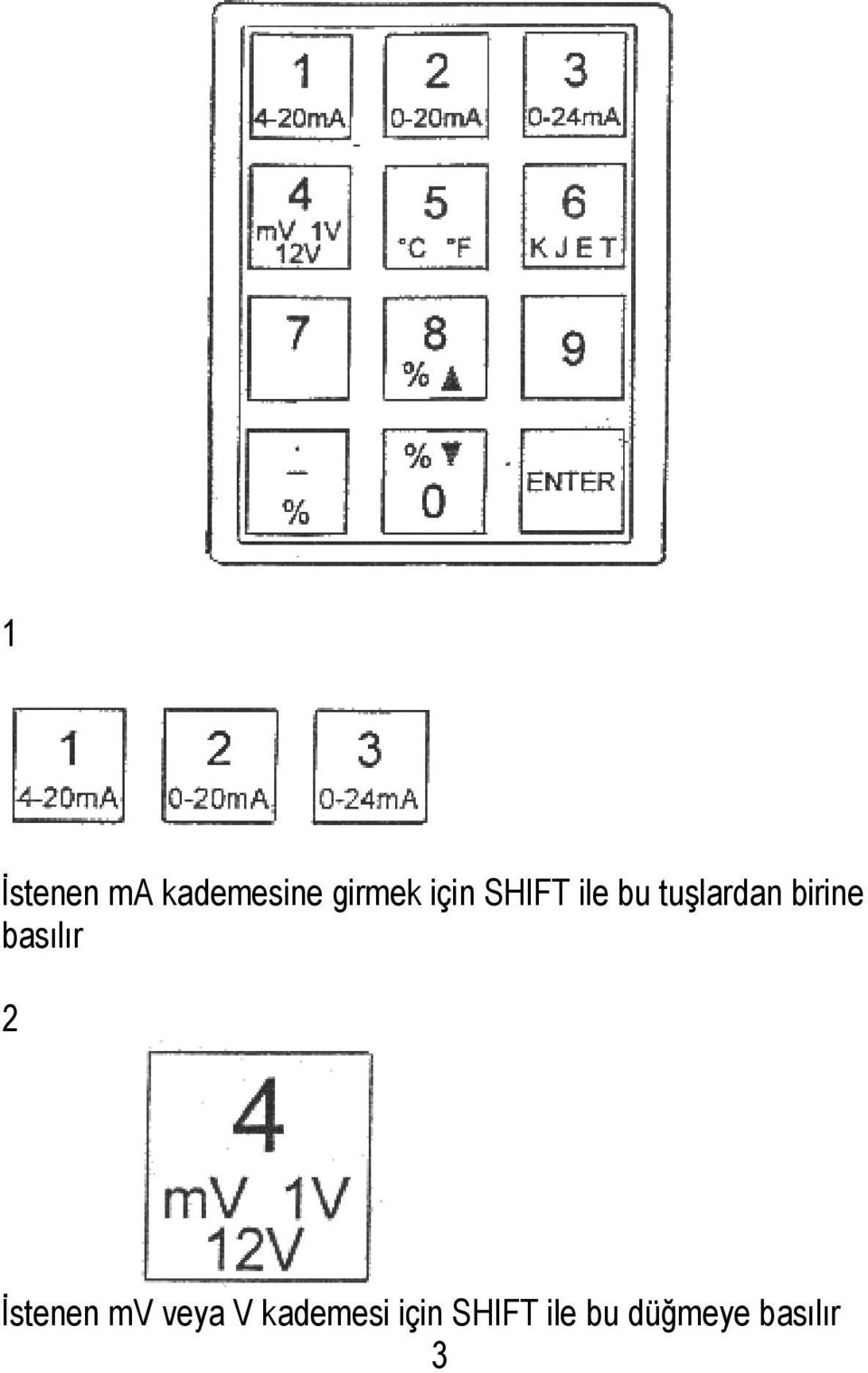 basılır 2 Ġstenen mv veya V