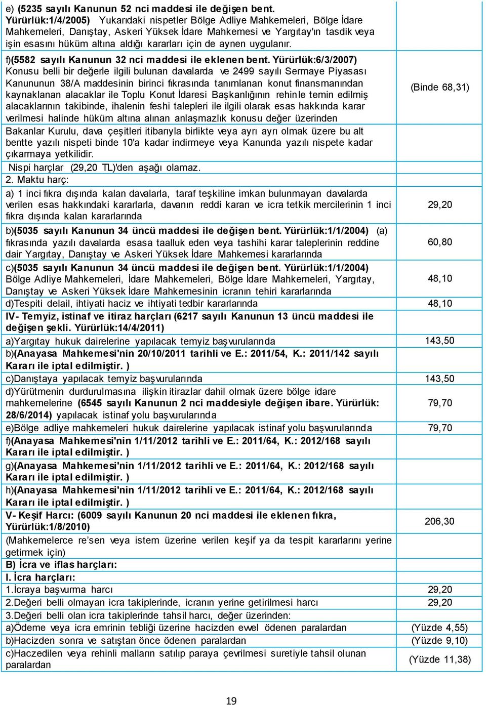 kararları için de aynen uygulanır. f)(5582 sayılı Kanunun 32 nci maddesi ile eklenen bent.