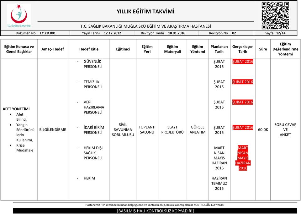 Konusu ve Genel Amaç- Hedef Hedef Kitle ci Yeri - GÜNLİK AFET YÖNETİMİ