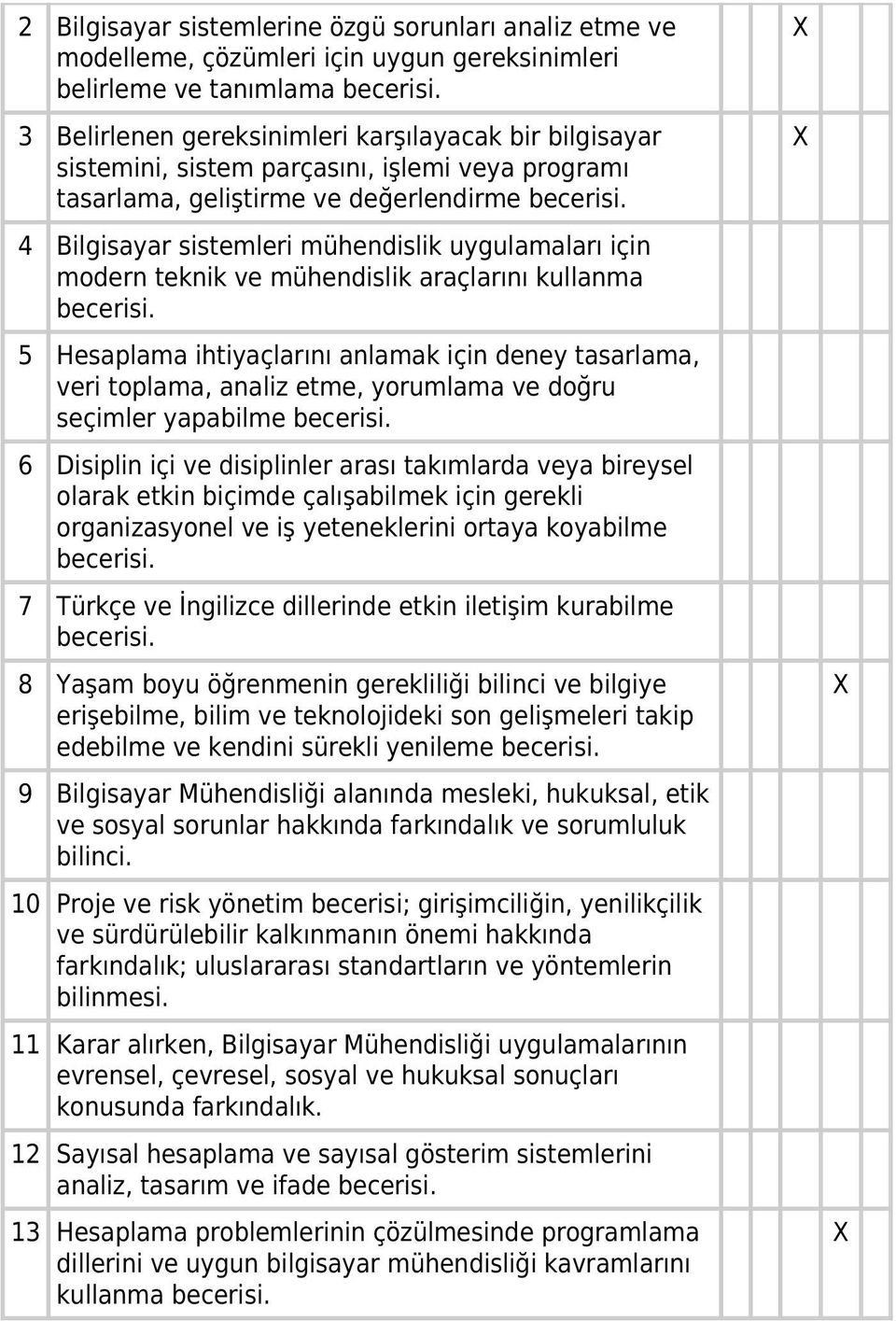 4 Bilgisayar sistemleri mühendislik uygulamaları için modern teknik ve mühendislik araçlarını kullanma becerisi.