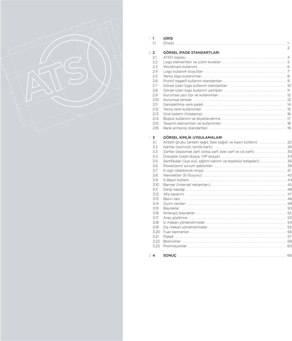 9 Kurumsal yazı tipi ve kullanımları 2.10 Kurumsal renkler 2.11 Genişletilmiş renk paleti 2.12 Yanlış renk kullanımları 2.13 Grid sistemi (hizalama) 2.14 Boşluk kullanımı ve ölçeklendirme 2.