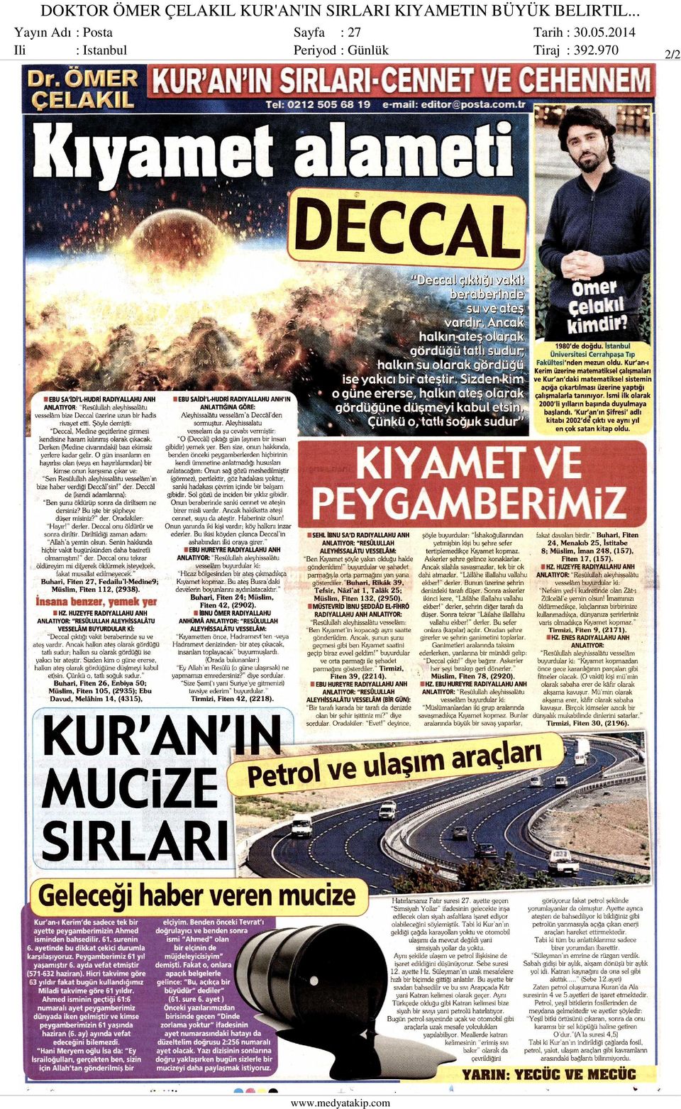 .. Yayın Adı : Posta Ili : Istanbul Sayfa