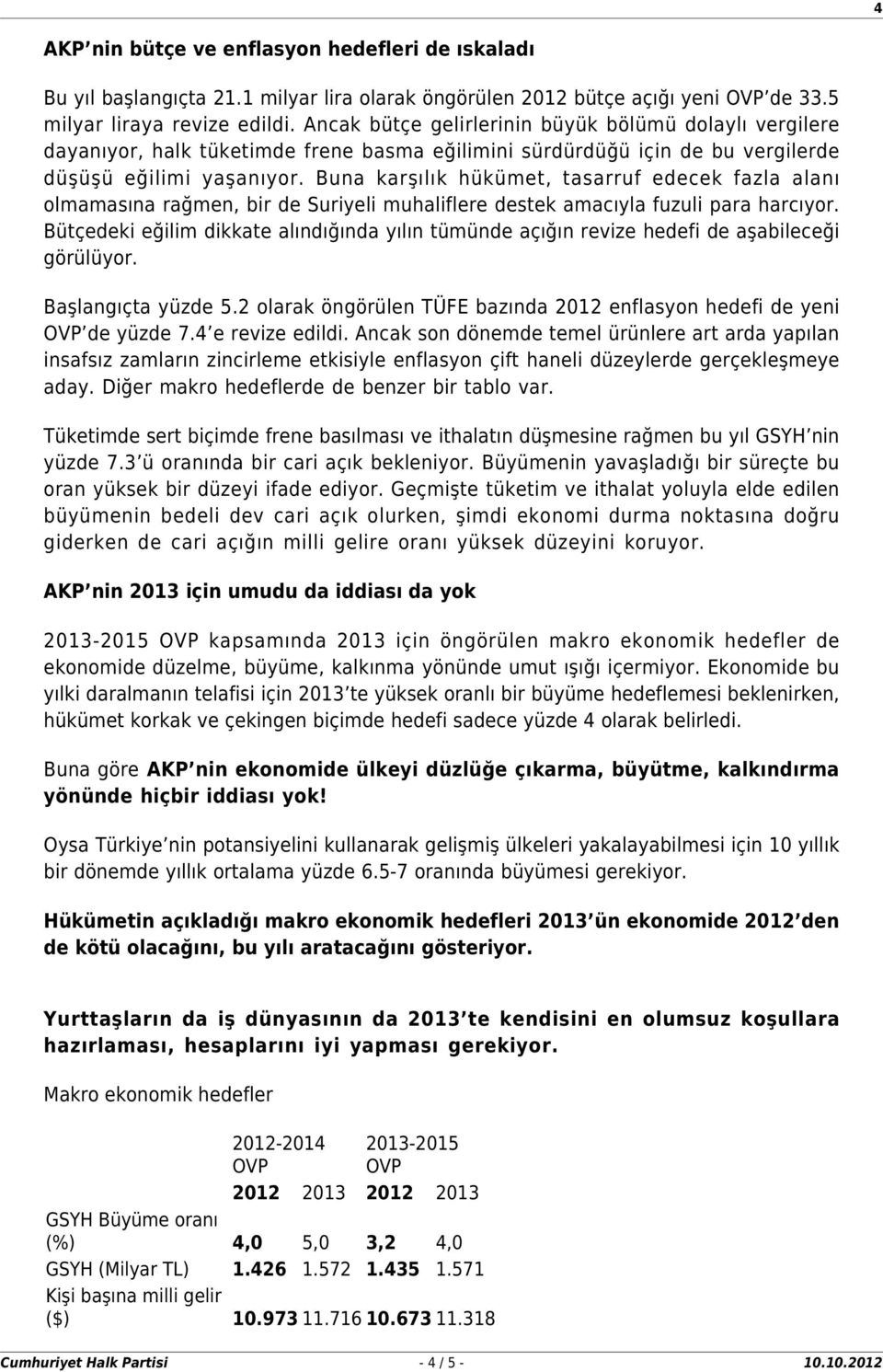 Buna karşılık hükümet, tasarruf edecek fazla alanı olmamasına rağmen, bir de Suriyeli muhaliflere destek amacıyla fuzuli para harcıyor.