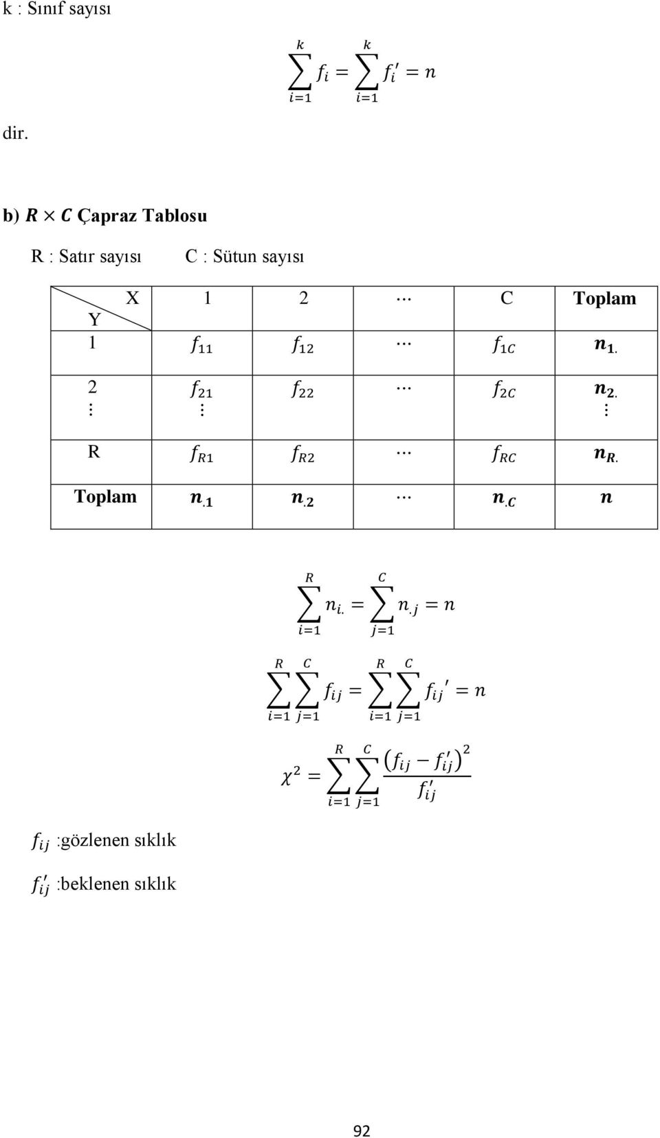 sayısı C : Sütun sayısı Y 1 2 X