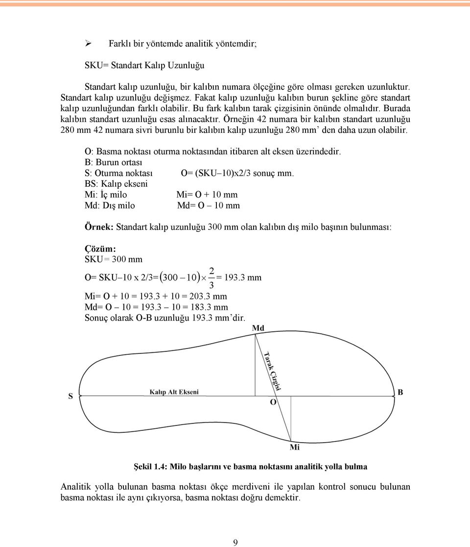 Örneğin 42 numara bir kalıbın standart uzunluğu 280 mm 42 numara sivri burunlu bir kalıbın kalıp uzunluğu 280 mm den daha uzun olabilir.