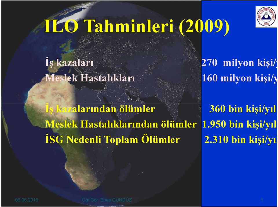 bin kişi/yıl Meslek Hastalıklarından ölümler 1.