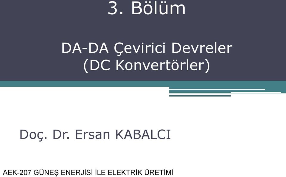 Doç. Dr.