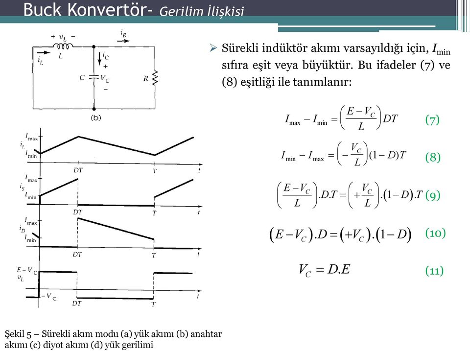 Bu ifadeler (7) ve (8) eşitliği ile tanımlanır: max min E V DT (7) V min max ( 1 D)